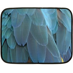 Feather Plumage Blue Parrot Fleece Blanket (mini) by Nexatart