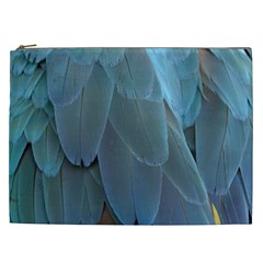 Feather Plumage Blue Parrot Cosmetic Bag (xxl)  by Nexatart