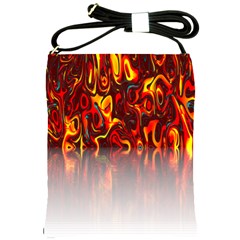 Effect Pattern Brush Red Orange Shoulder Sling Bags by Nexatart