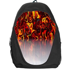 Effect Pattern Brush Red Orange Backpack Bag by Nexatart