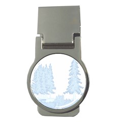 Winter Snow Trees Forest Money Clips (round) 