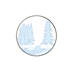 Winter Snow Trees Forest Hat Clip Ball Marker by Nexatart