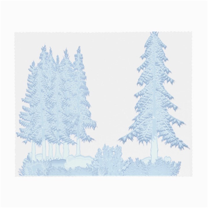 Winter Snow Trees Forest Small Glasses Cloth