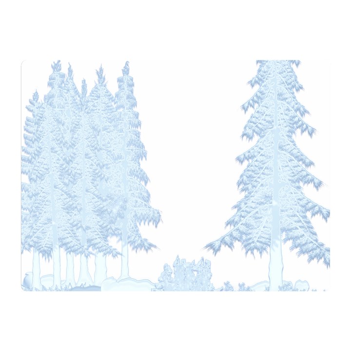 Winter Snow Trees Forest Double Sided Flano Blanket (Mini) 