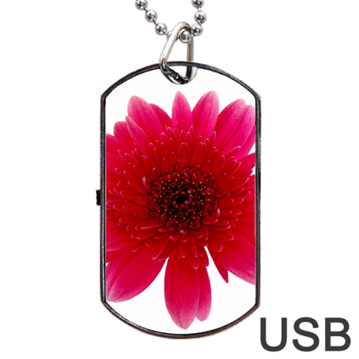 Flower Isolated Transparent Blossom Dog Tag USB Flash (Two Sides)