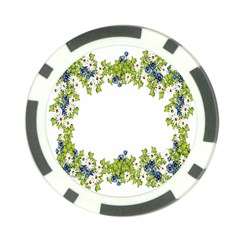 Birthday Card Flowers Daisies Ivy Poker Chip Card Guard by Nexatart