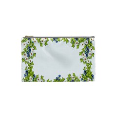 Birthday Card Flowers Daisies Ivy Cosmetic Bag (small)  by Nexatart