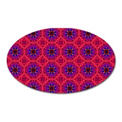 Retro Abstract Boho Unique Oval Magnet by Nexatart