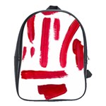 Paint Paint Smear Splotch Texture School Bags (XL)  Front