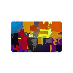 Abstract Vibrant Colour Magnet (name Card) by Nexatart