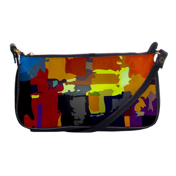 Abstract Vibrant Colour Shoulder Clutch Bags