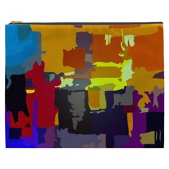 Abstract Vibrant Colour Cosmetic Bag (xxxl)  by Nexatart