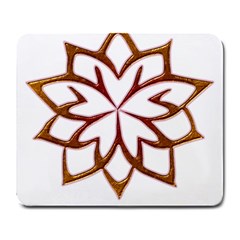 Abstract Shape Outline Floral Gold Large Mousepads by Nexatart