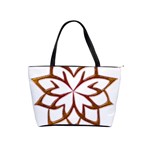 Abstract Shape Outline Floral Gold Shoulder Handbags Front