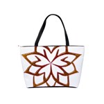 Abstract Shape Outline Floral Gold Shoulder Handbags Back