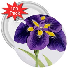 Lily Flower Plant Blossom Bloom 3  Buttons (100 Pack)  by Nexatart