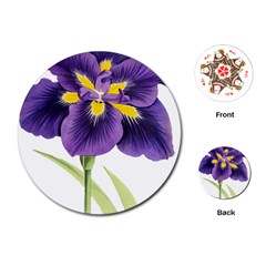 Lily Flower Plant Blossom Bloom Playing Cards (round) 