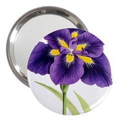 Lily Flower Plant Blossom Bloom 3  Handbag Mirrors