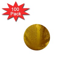 Beer Beverage Glass Yellow Cup 1  Mini Buttons (100 Pack)  by Nexatart