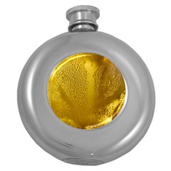 Beer Beverage Glass Yellow Cup Round Hip Flask (5 Oz) by Nexatart