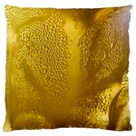 Beer Beverage Glass Yellow Cup Large Flano Cushion Case (One Side) Front