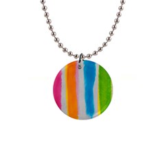 Watercolors Stripes             1  Button Necklace by LalyLauraFLM