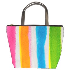 Watercolors Stripes        Bucket Bag by LalyLauraFLM