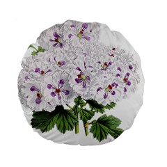 Flower Plant Blossom Bloom Vintage Standard 15  Premium Round Cushions by Nexatart