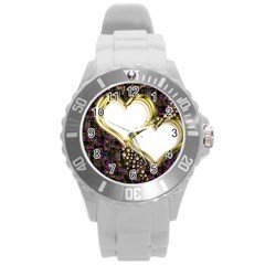 Lover Romantic Couple Apart Round Plastic Sport Watch (l) by Nexatart