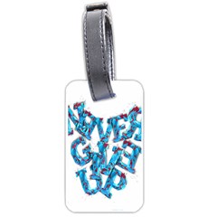 Sport Crossfit Fitness Gym Never Give Up Luggage Tags (one Side)  by Nexatart