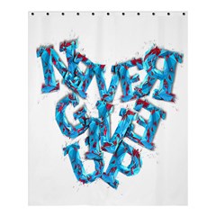 Sport Crossfit Fitness Gym Never Give Up Shower Curtain 60  x 72  (Medium) 