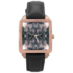Storm Nature Clouds Landscape Tree Rose Gold Leather Watch  by Nexatart