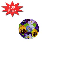 Spring Pansy Blossom Bloom Plant 1  Mini Buttons (100 Pack)  by Nexatart
