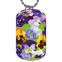 Spring Pansy Blossom Bloom Plant Dog Tag (one Side) by Nexatart