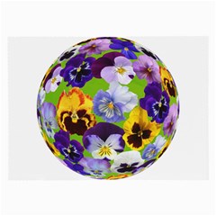Spring Pansy Blossom Bloom Plant Large Glasses Cloth (2-side) by Nexatart