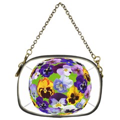 Spring Pansy Blossom Bloom Plant Chain Purses (one Side)  by Nexatart