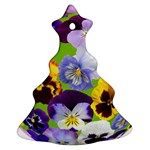 Spring Pansy Blossom Bloom Plant Ornament (Christmas Tree)  Front