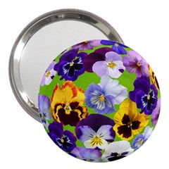 Spring Pansy Blossom Bloom Plant 3  Handbag Mirrors