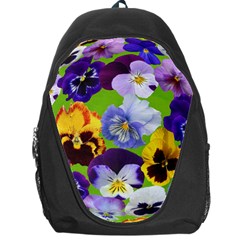 Spring Pansy Blossom Bloom Plant Backpack Bag