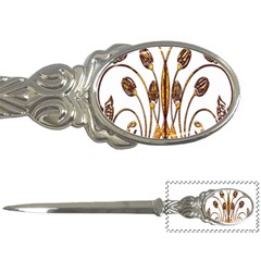 Scroll Gold Floral Design Letter Openers by Nexatart