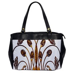 Scroll Gold Floral Design Office Handbags by Nexatart