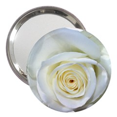 Flower White Rose Lying 3  Handbag Mirrors