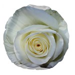 Flower White Rose Lying Large 18  Premium Flano Round Cushions Back