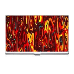 Effect Pattern Brush Red Orange Business Card Holders by Nexatart