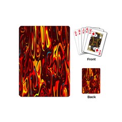Effect Pattern Brush Red Orange Playing Cards (mini)  by Nexatart