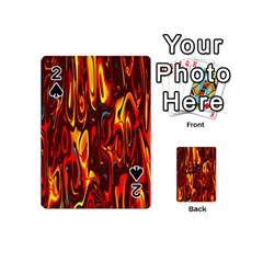 Effect Pattern Brush Red Orange Playing Cards 54 (mini)  by Nexatart