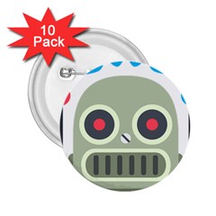 Robot 2 25  Buttons (10 Pack)  by BestEmojis