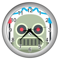 Robot Wall Clocks (silver)  by BestEmojis