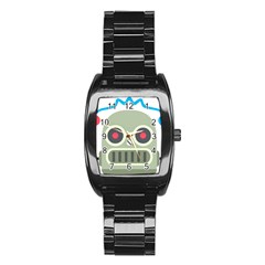 Robot Stainless Steel Barrel Watch by BestEmojis