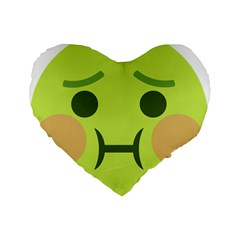 Barf Standard 16  Premium Heart Shape Cushions by BestEmojis